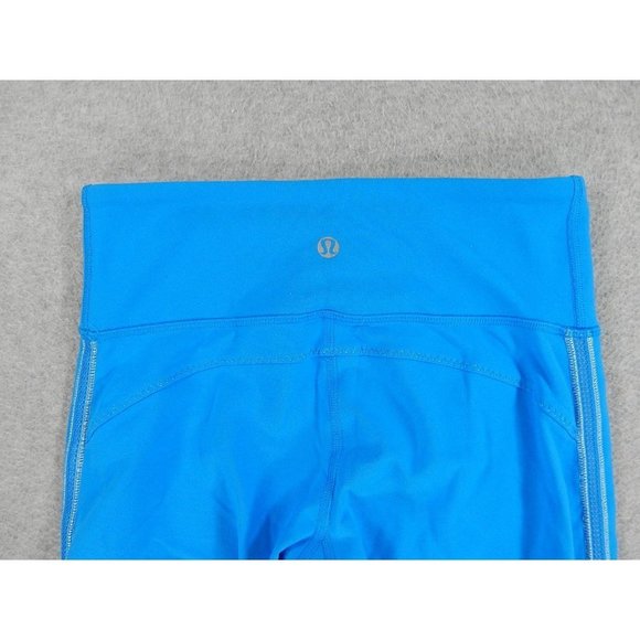 LuLuLemon Nylon/Spandex Fitness Workout Casual Tights (Women's Size 2) Blue - Picture 3 of 4